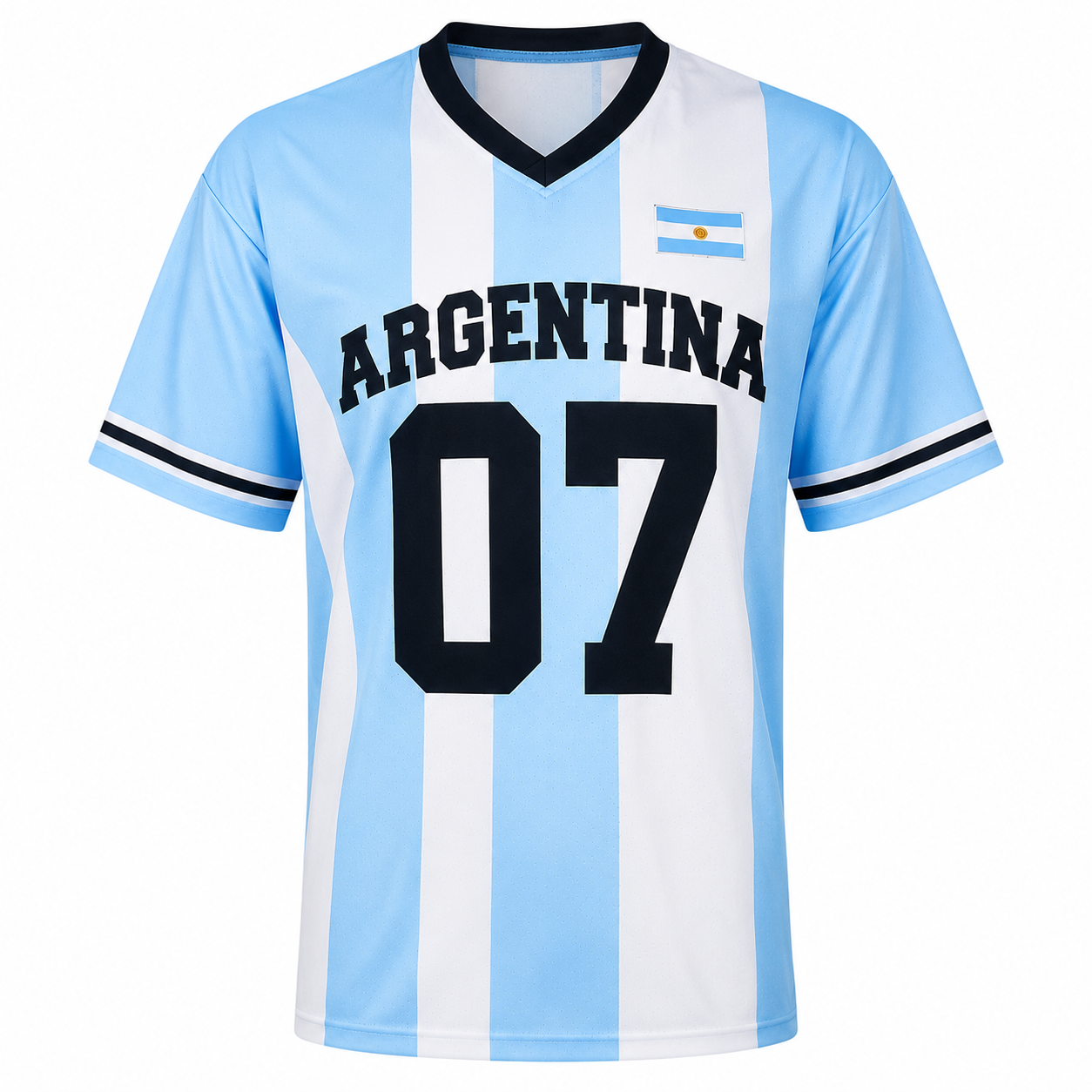 Camiseta Argentina 2026 Edición Aficionado | Diseño Clásico Celeste y Blanco