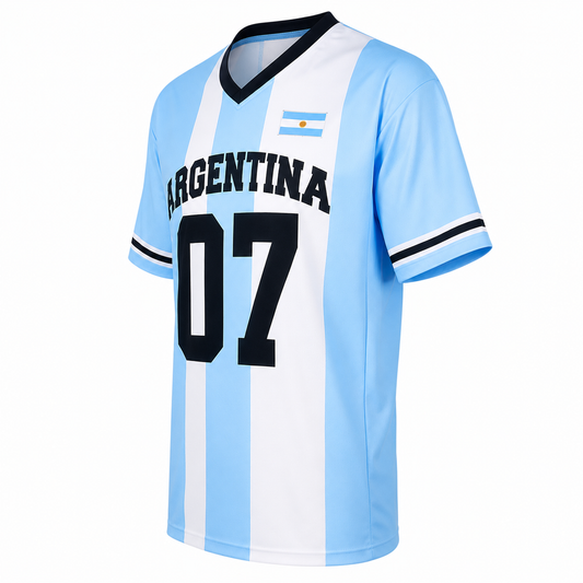 Camiseta Argentina 2026 Edición Aficionado | Diseño Clásico Celeste y Blanco